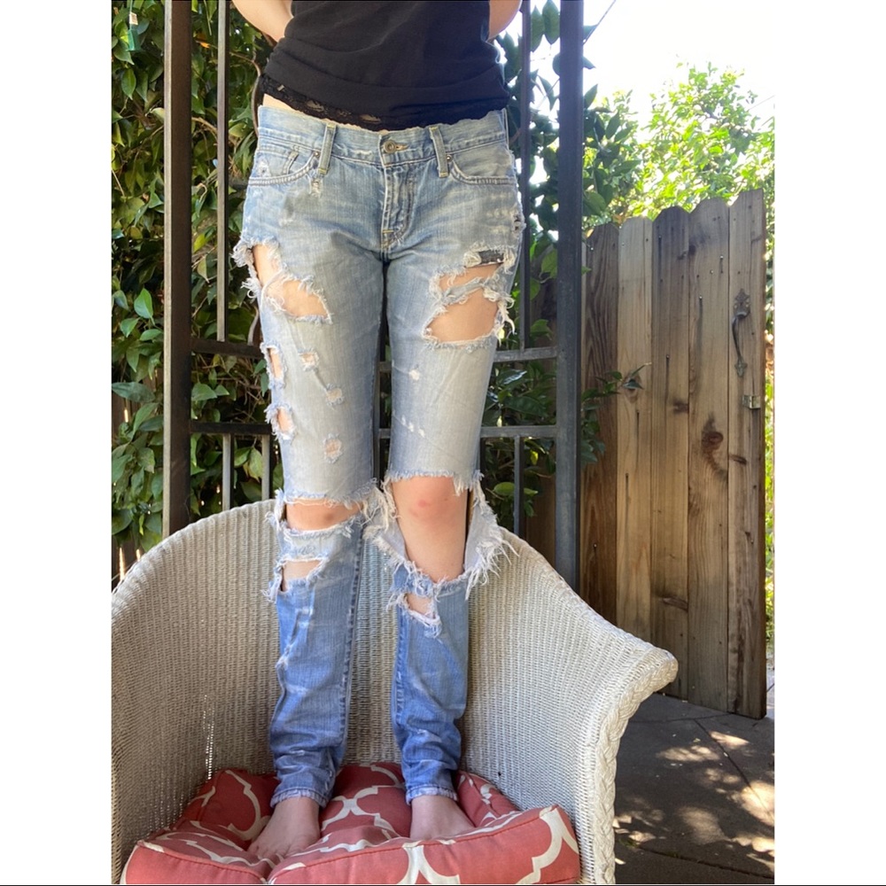 Lucky Brand Legend Boyfriend Jeans with Rips